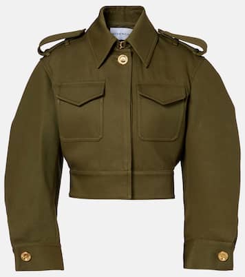 Cropped-Jacke aus Baumwolle und Wolle | Givenchy