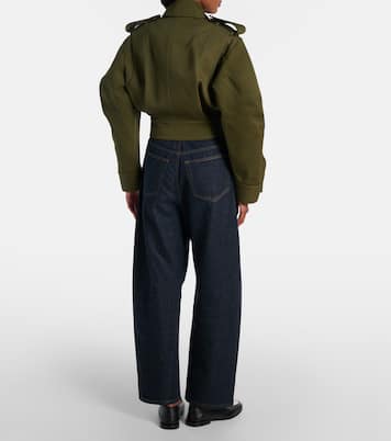 Cropped-Jacke aus Baumwolle und Wolle | Givenchy