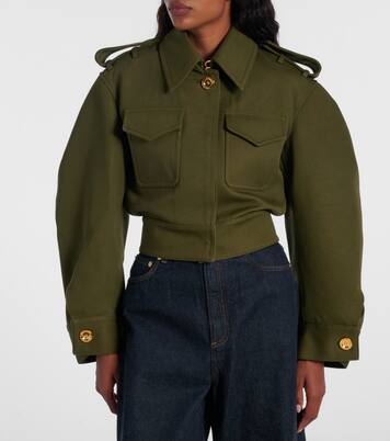Cropped-Jacke aus Baumwolle und Wolle | Givenchy