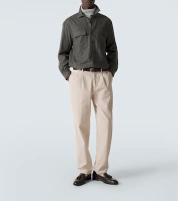 Pinstripe wool shirt | Ralph Lauren Purple Label
