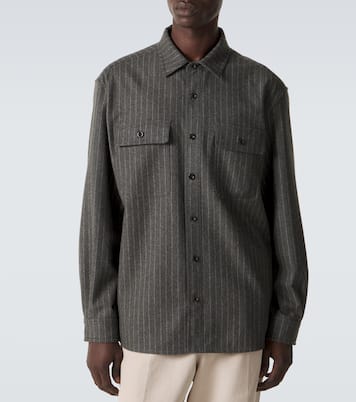 Pinstripe wool shirt | Ralph Lauren Purple Label