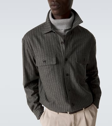 Pinstripe wool shirt | Ralph Lauren Purple Label