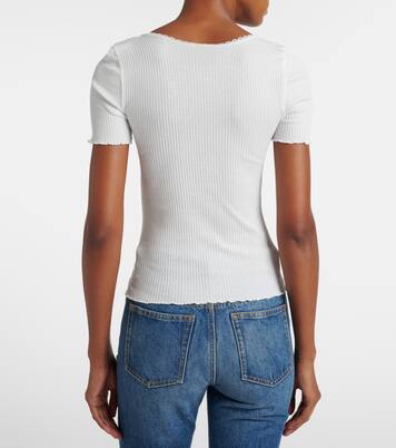 T-Shirt aus Baumwolle mit Spitze | Chloé