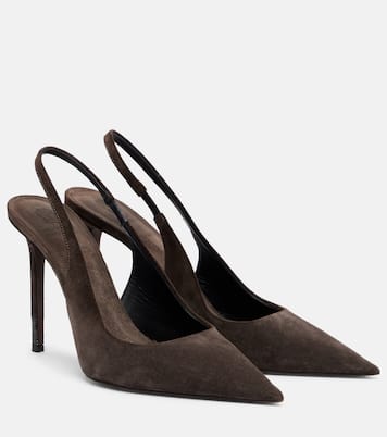 Monili suede slingback pumps | Brunello Cucinelli