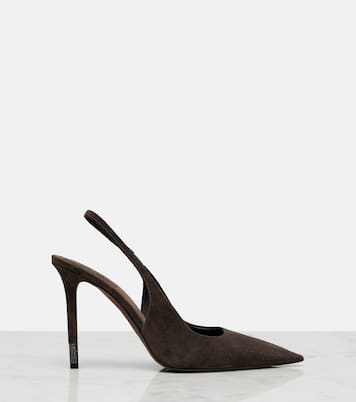 Monili suede slingback pumps | Brunello Cucinelli