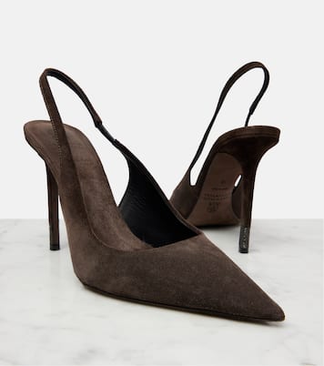 Monili suede slingback pumps | Brunello Cucinelli