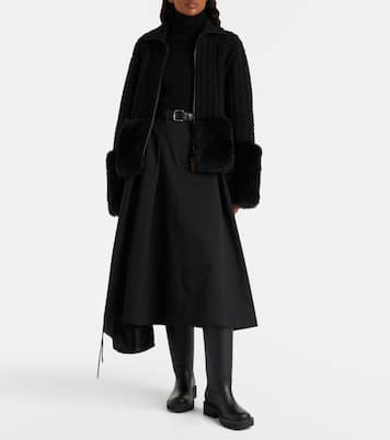 Cable-knit wool-blend cardigan  | Moncler