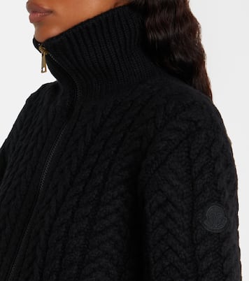 Cable-knit wool-blend cardigan  | Moncler