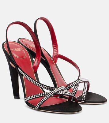 Dans Le Foyer 105 satin sandals  | Valentino Garavani