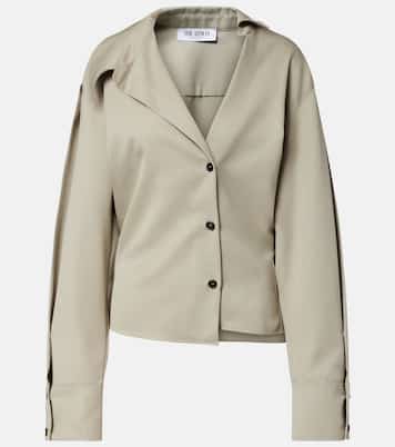 Camicia in lana drappeggiata | The Attico