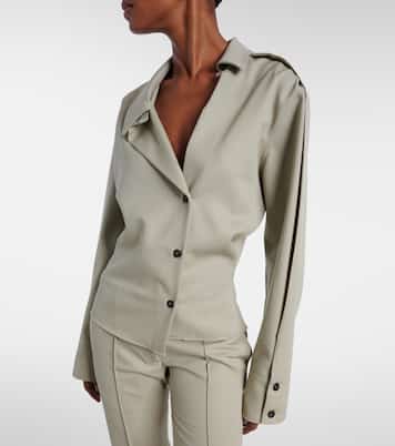 Camicia in lana drappeggiata | The Attico