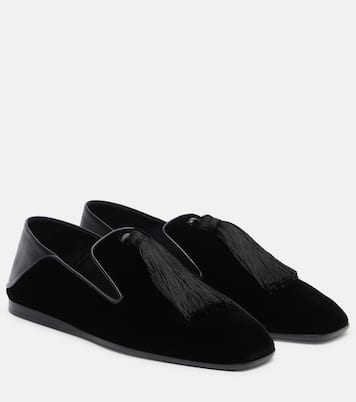 Slip-Ons Eliot Slipper aus Samt mit Leder | Jimmy Choo