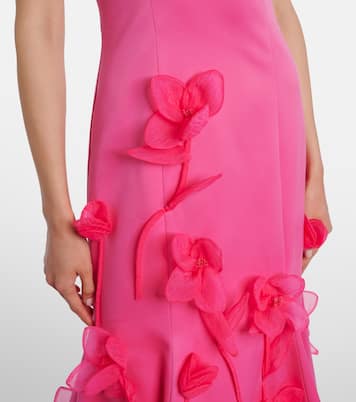 Floral-appliqué midi dress | Rotate