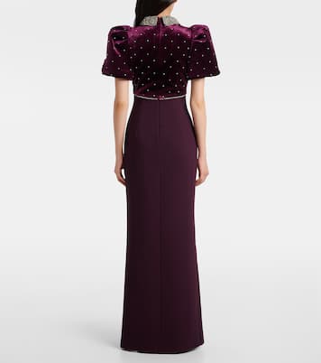 Verzierte Robe Charles aus Samt | Rebecca Vallance