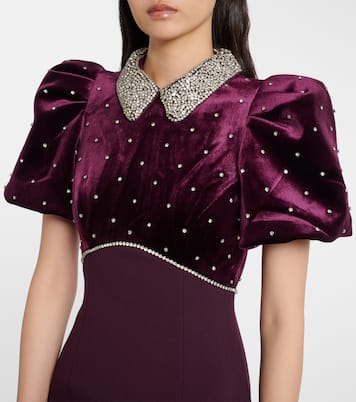 Verzierte Robe Charles aus Samt | Rebecca Vallance