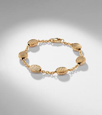 Isla Station 18kt gold bracelet with diamonds | Pamela Zamore