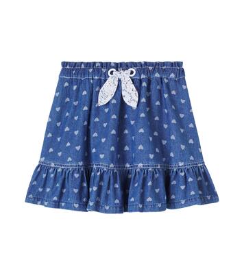 Printed denim skirt  | Zimmermann Kids