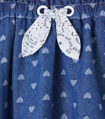 Printed denim skirt  | Zimmermann Kids