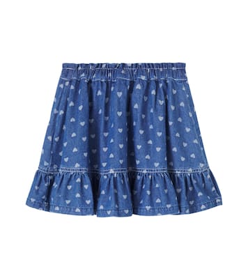 Printed denim skirt  | Zimmermann Kids
