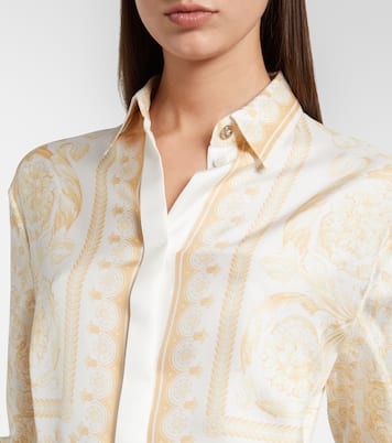 Barocco silk twill shirt dress | Versace
