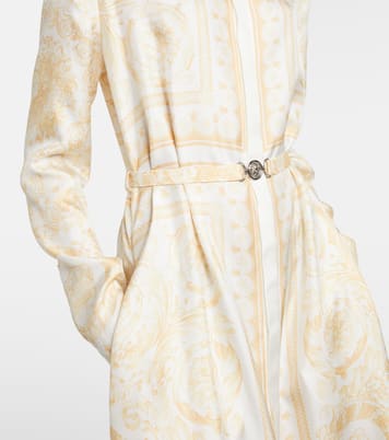 Barocco silk twill shirt dress | Versace