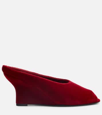 Wedge-Pantoletten aus Samt | Toteme