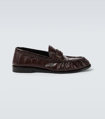 Le Loafer eel leather penny loafers | Saint Laurent