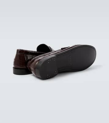 Le Loafer eel leather penny loafers | Saint Laurent