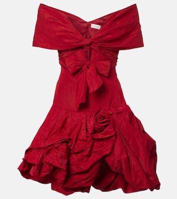 Off-shoulder cotton-blend taffeta minidress | Magda Butrym