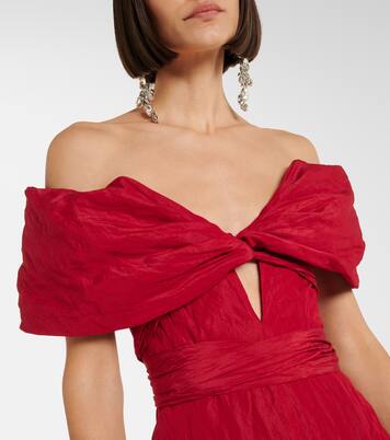 Off-shoulder cotton-blend taffeta minidress | Magda Butrym