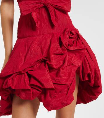 Off-shoulder cotton-blend taffeta minidress | Magda Butrym