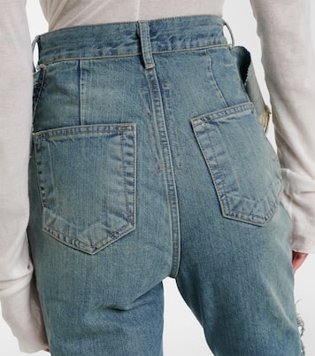 Silvered distressed flared jeans | Rick Owens