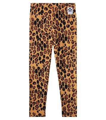 Leopard-print jersey leggings | Mini Rodini