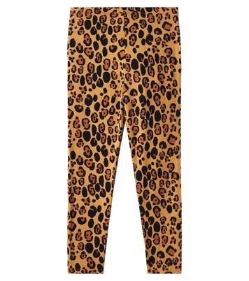 Leopard-print jersey leggings | Mini Rodini