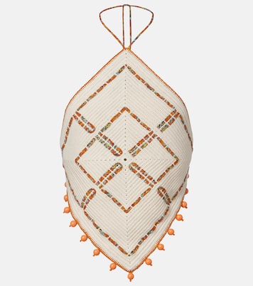 Verziertes Top Marva aus Häkelstrick | Alémais