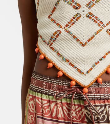 Verziertes Top Marva aus Häkelstrick | Alémais