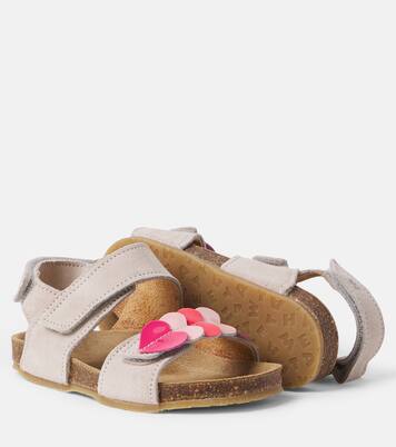 Sandalen Clara aus Veloursleder | Wheat