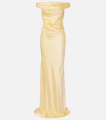 Bardot draped silk charmeuse gown | The Sei