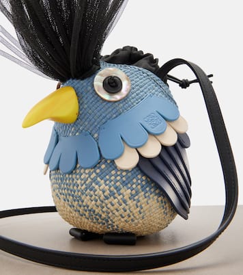 Bolso al hombro Paula's Ibiza Bird de rafia | Loewe