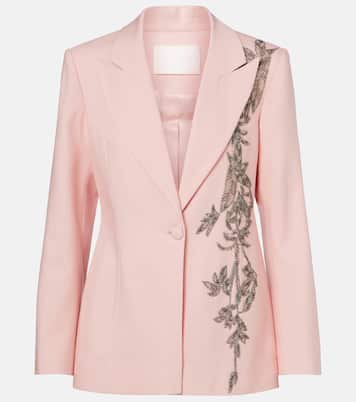 Lesia embellished wool-blend blazer | Costarellos