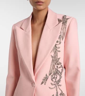 Lesia embellished wool-blend blazer | Costarellos