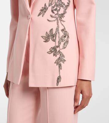Lesia embellished wool-blend blazer | Costarellos