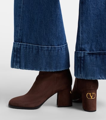 Stivaletti Fawcette VLogo in suede | Valentino Garavani