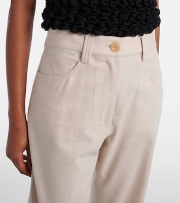 Callum wool and cashmere straight pants | Khaite