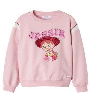 Embellished printed cotton-blend sweatshirt | Monnalisa