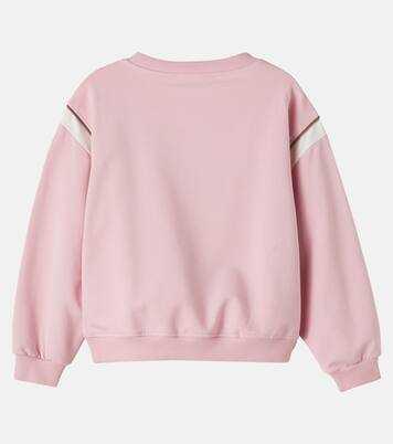 Embellished printed cotton-blend sweatshirt | Monnalisa