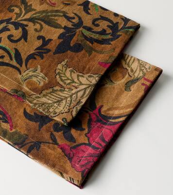 Tigide set of 2 floral linen napkins | The House of Lyria