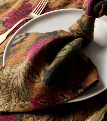 Tigide set of 2 floral linen napkins | The House of Lyria