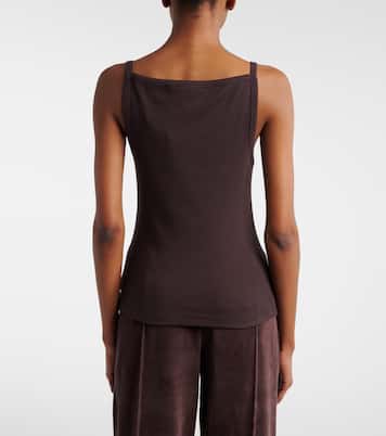 Ribbed-knit cotton tank top | Courrèges