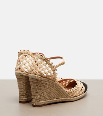 Alpargatas con cuña Sunburst de rafia | Aquazzura